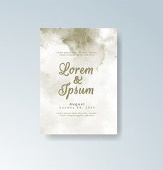 Wedding invitation with abstract watercolor background
