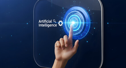 Artificial Intelligence Hand Touch Future Technology