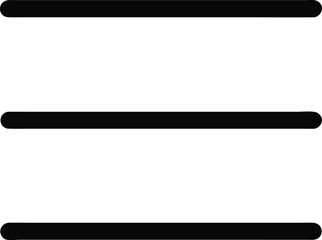 Obraz premium Clean line hamburger menu icon for website and app ui