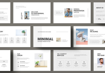Clean Minimal Business Presentation Template Layout