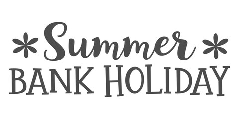 summer bank holiday writing vector design eps 3