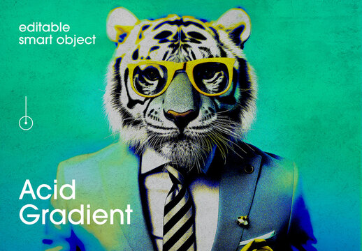 Acid Gradient Overlay Photo Effect Mockup