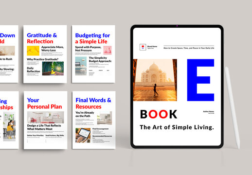 Minimal E Book Template Layout