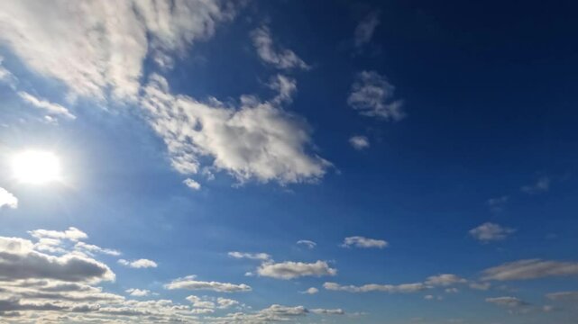 pretty timelapse video of small clouds - natural background