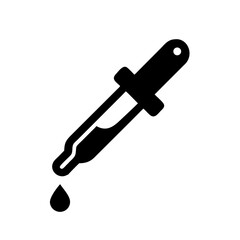 Pipette dropper icon on white background. Vector illustration