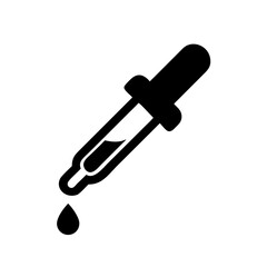 Pipette dropper icon on white background. Vector illustration