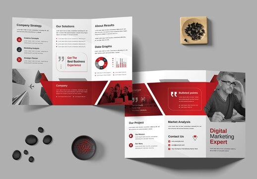 Modern Business Trifold Brochure Template Design