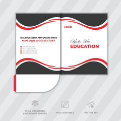 Modern professional template for education and business with creative text design for promotion