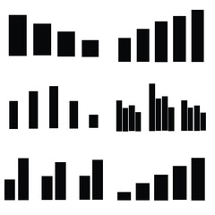 Growing graph icon set.  chart icon.