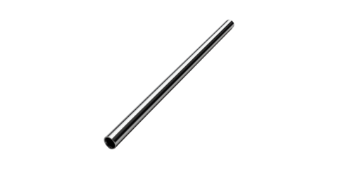 Stainless Steel Pipe. Industrial Material For Construction And Plumbing Isolated On Transparent Background