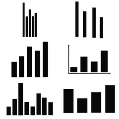 Growing graph icon set.  chart icon.