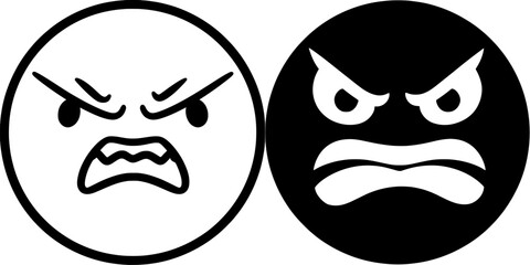 Fototapeta premium The Anger Symbol, a red emoji icon, represents the appearance of bulging veins on an extremely angry individual in Anime and Manga