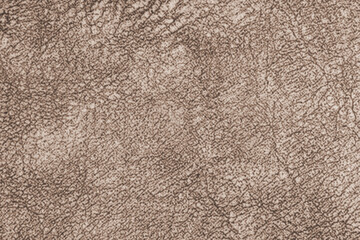 Close up, macro of brown fabric texture with fine woven fibers and soft textile, cloth structure. Abstract messy background, textile design, upholstery mockup with copy space.