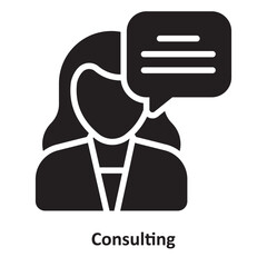 Consulting Vector Icon which can easily modify or edit