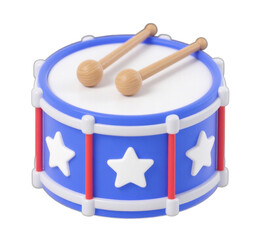 3D drum and drumsticks