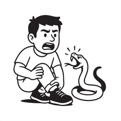 child bitten by snake