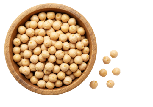 Isolated Bowl with Chickpeas