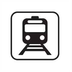 Fototapeta premium train sign icon