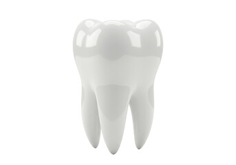 Isolated Simple White Tooth