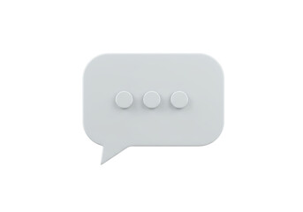 Isolated Minimalist Speech Bubble with Ellipsis Indicator