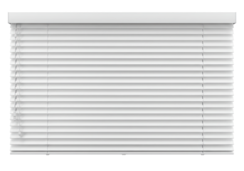 Isolated White Venetian Blinds Adjustable Light