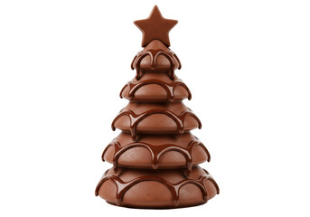 Isolated Chocolate Christmas Tree Sweet Holiday Treat