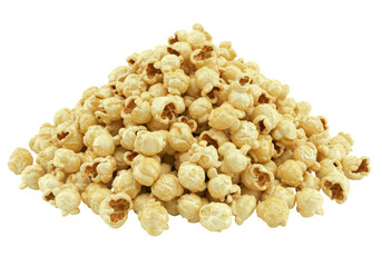 Isolated Heap of Delicious Golden Popcorn