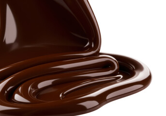 Isolated Luscious Dark Chocolate Swirl Background