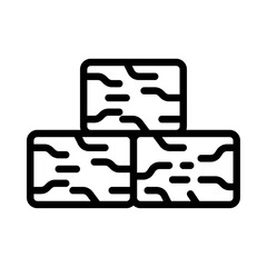 waste bundling outline icon. recycling waste black line illustration.