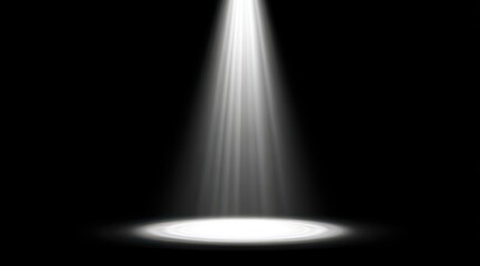 Bright spotlight on dark background