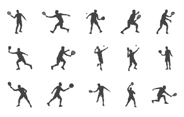 Padel tennis player silhouette, Padel tennis player svg, Paddle tennis player svg, Padel player silhouette, Sports player svg. 