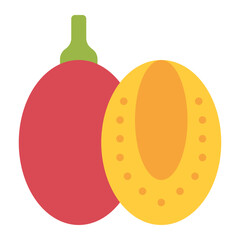 Tamarillo Fruit Icon Indonesia