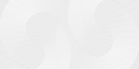Abstract white glowing geometric lines on gray background. Modern shiny blue circle lines pattern. Futuristic technology concept. Suit for cover, poster,