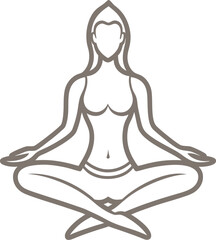 silhouette of yoga woman