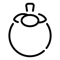 Mangosteen Fruit Illustration