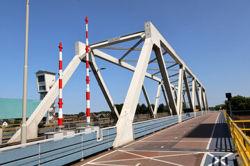 Flood barrier called Hollandsche IJsselkering and Algerabrug Bridge