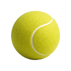 3D Tennis Ball Render - Photorealistic Isolated Sports Ball on White Background