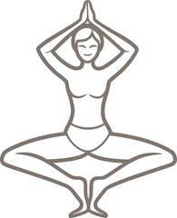 silhouette of a woman doing yoga