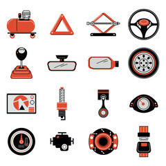 Comprehensive Car Service and Repair Icon Set