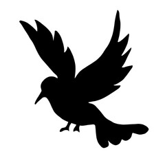 dove silhouette vector illustration transparent background 