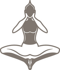 silhouette of a woman doing yoga