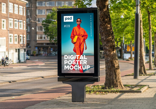 Digital city poster stand