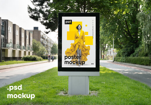 Outdoor poster advertising stand