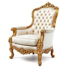 antique armchair isolated on white