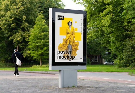 Outdoor poster advertising stand