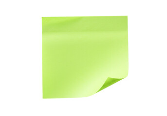 Isolated Light Green Sticky Note