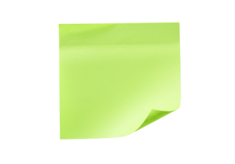 Isolated Light Green Sticky Note