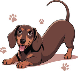 Playful Dachshund Transparent isolated