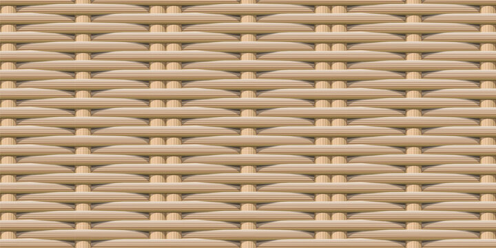 Seamless woven bamboo texture pattern in light brown tones, ideal for backgrounds, packaging, furniture design, and traditional crafts-themed projects.