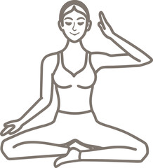 yoga woman vector illustration